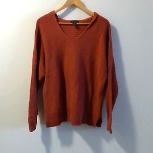 Rachel Zoe 1X Hooded Orange Sweater